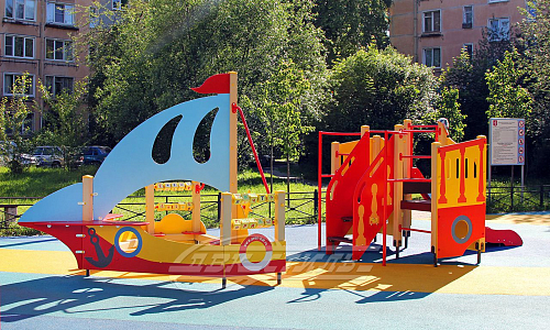 Игровой комплекс МГ-74 Кораблик (красно-желтый).  �3